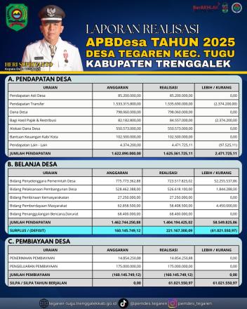 Laporan Realisasi APBDesa Tahun Anggaran 2025